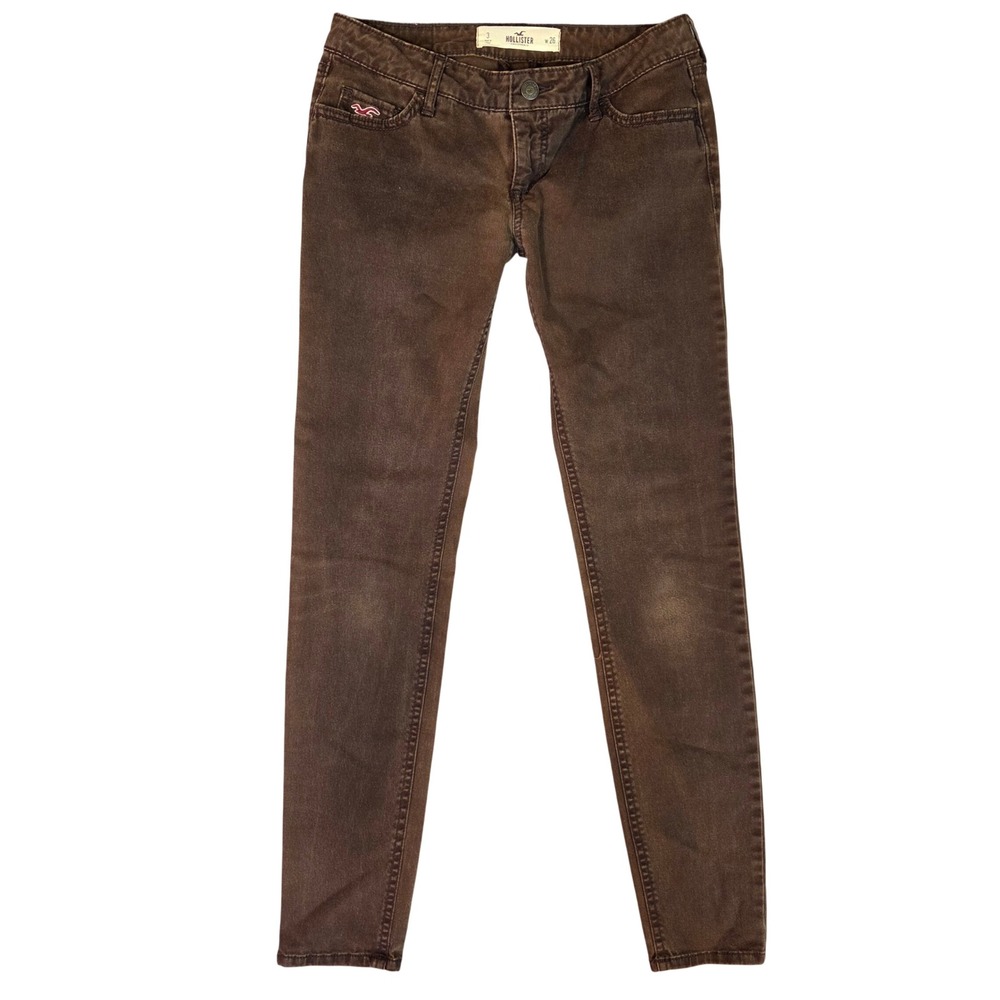 Hollister Brown Low Rise Skinny Jeans Womens Size 3 W26 Y2k 2000s Casual Denim
